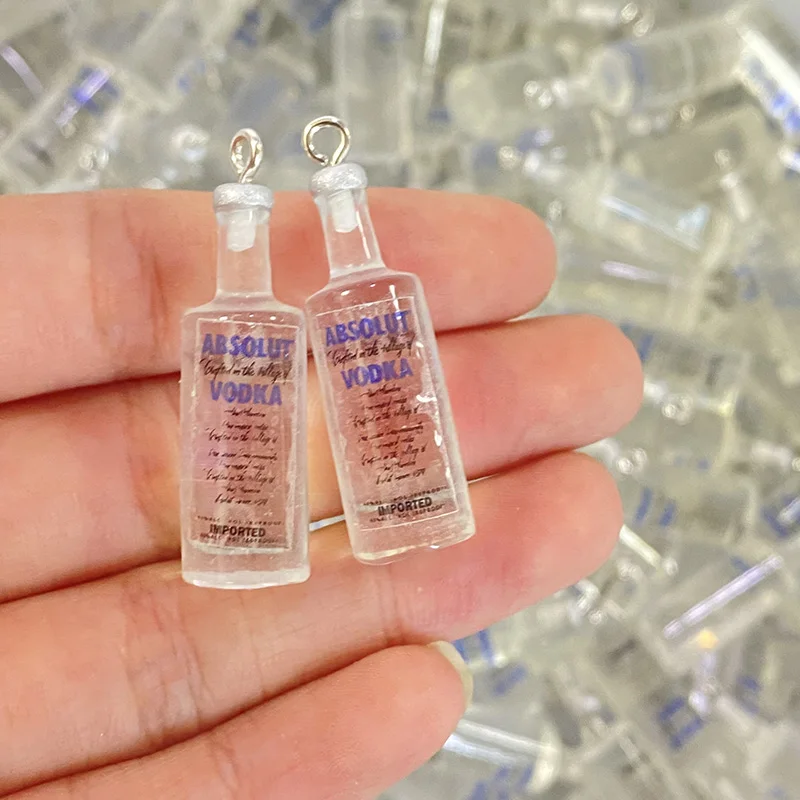 100 шт./упаковка прозрачные Подвески в виде бутылки |