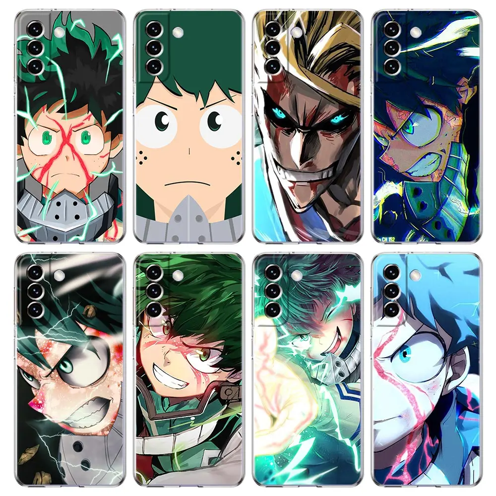 

Midoriya My Hero Academia Phone Case For Samsung Galaxy S22 5G S20 Ultra S21 FE 5G S10E S9 S8 S10 Plus Note 20 10 Lite Cover