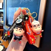 for crayon cartoon creative keychain cute crane machine pendant small gift school bag pendant doll keychain