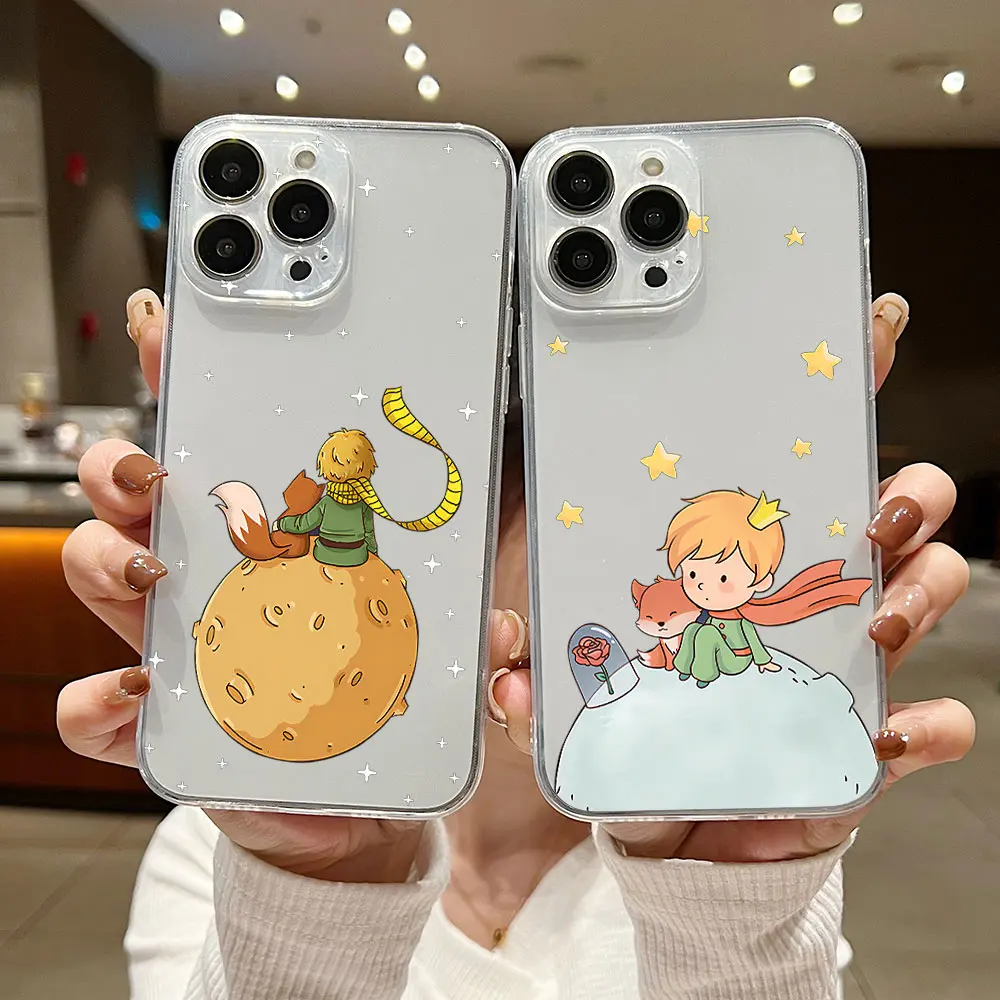 

Funny Little Prince Phone Case For Samsung A53 A50 A12 A52S A51 A72 A71 A73 A81 A91 A32 A22 A20 A30 A21S 4G 5G Transparent Capa