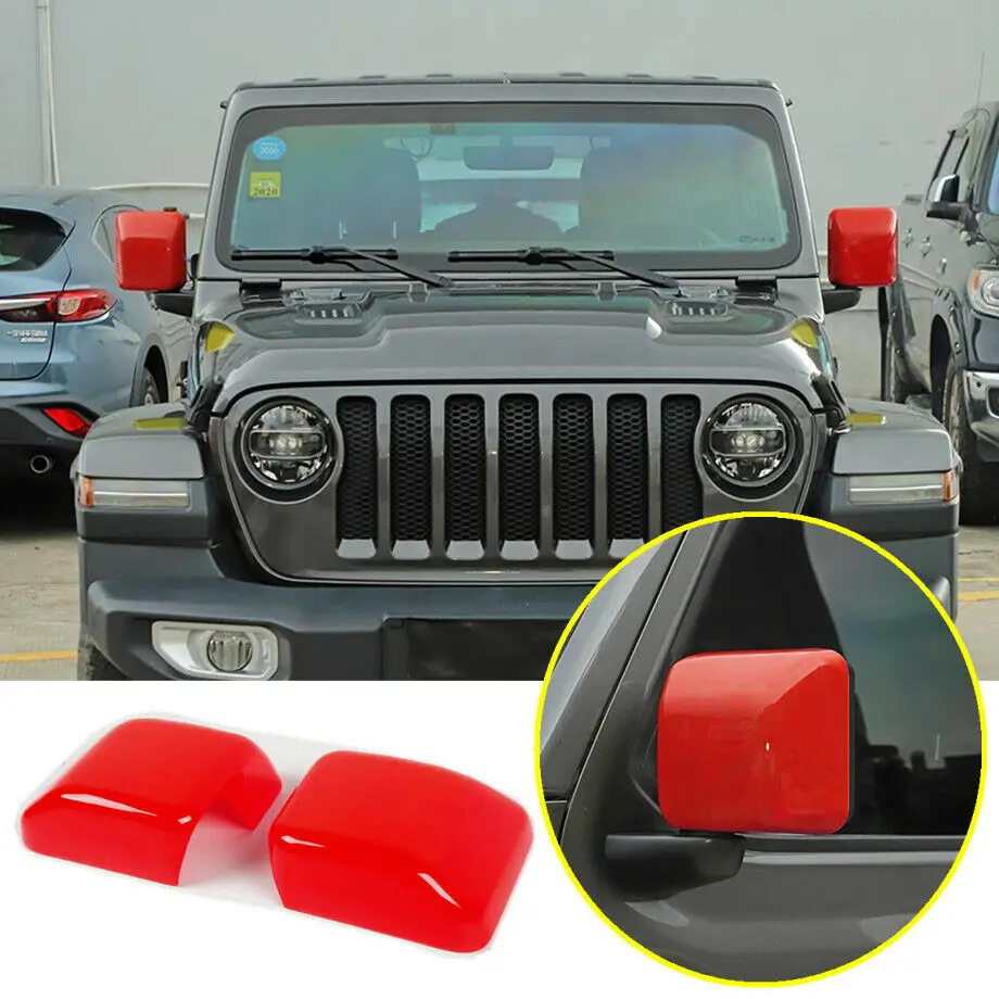 

Для Jeep Gladiator JT 2020-2021 ABS красная боковая панель зеркала заднего вида Trim2 *
