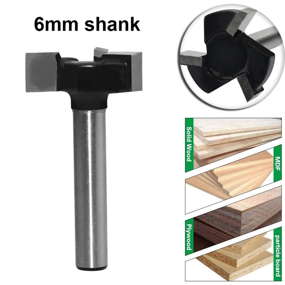 

1pc CNC Spoilboard Surfacing Router Bit 6mm Shank Durable Carbide Milling Cutter Slab Flattening Router Bit Planing Bit Carbide