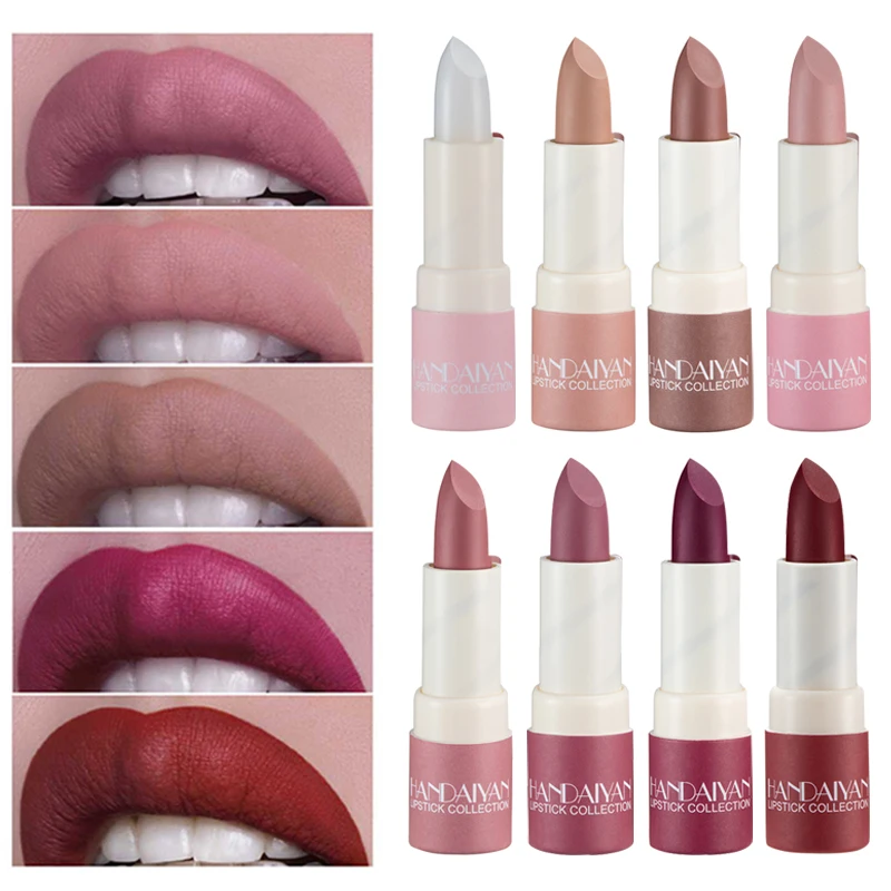 

Lip Balm Waterproof Matte Lipstick Waterproof Long Lasting Lip Stick Sexy Red Pink Velvet Nude Lip Gloss Women Cosmetics Makeup