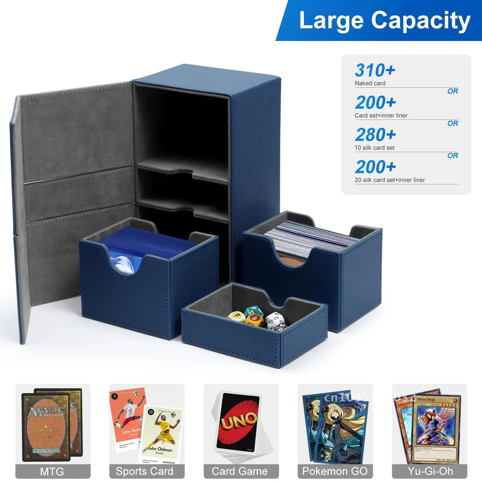 X-Large Commander Premium Double Fits Box для 200+ MTG/TCG/CCG ProTwin 3 карточек с лотком колоды FlipDeckCase