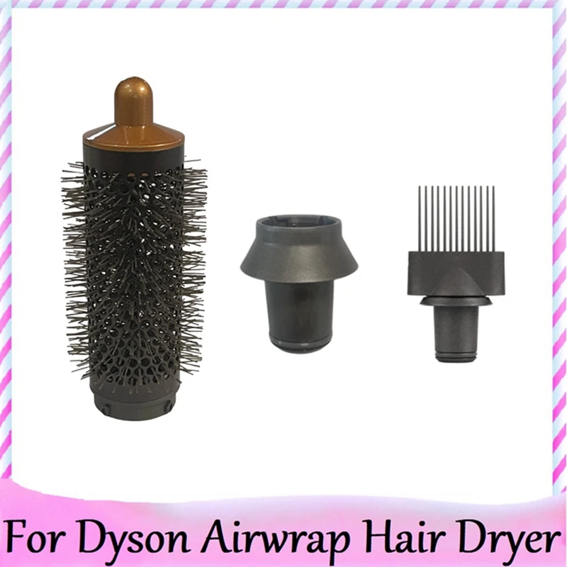 

Цилиндрическая фотогребень для Dyson Airwrap, фен для завивки волос, инструмент для создания пушистых прямых волос