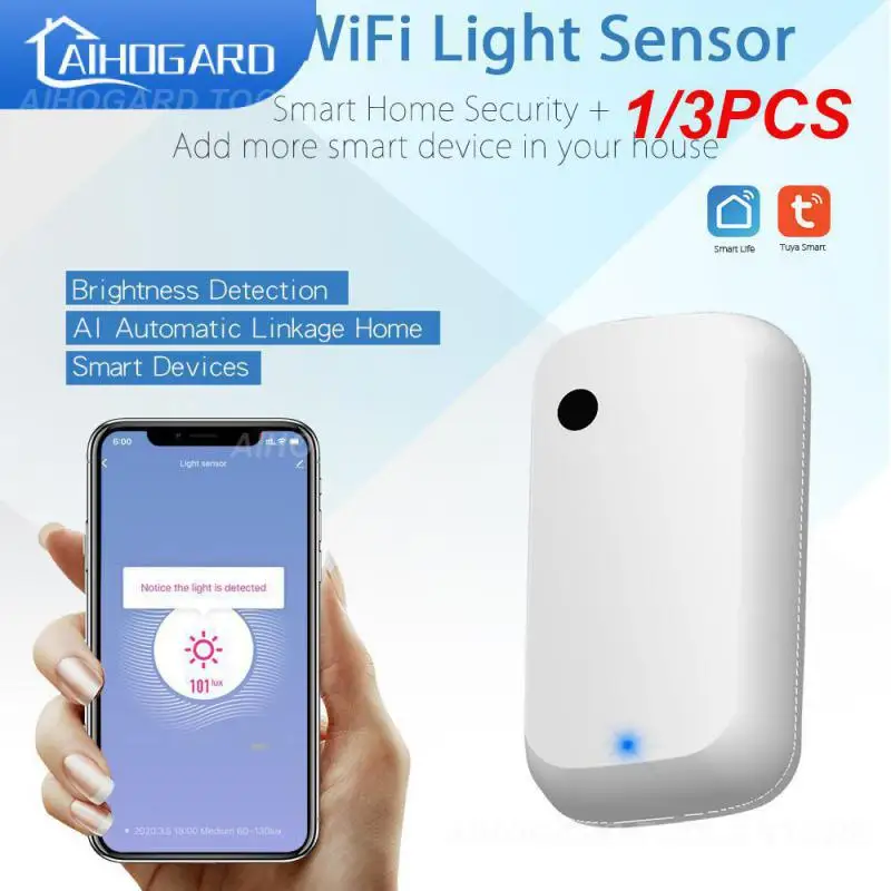 

1/3PCS Tuya ZigBee WiFi Light Sensor Intelligent Home Illumination Sensor Linkage Control Brightness Sensor Illumination