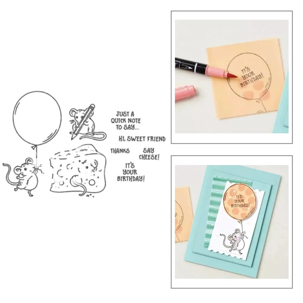 

Cheese Balloon Metal Cutting Dies And Silicone Stamps For Diy Dies Scrapbooking Embossed Paper Cards Handmade Craft Supplies