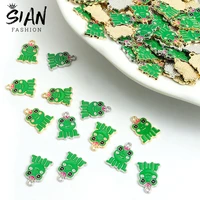 20pcslot enamel cute frogs charms for diy jewelry makings pendant necklace keychains earrings handmade findings accessories new