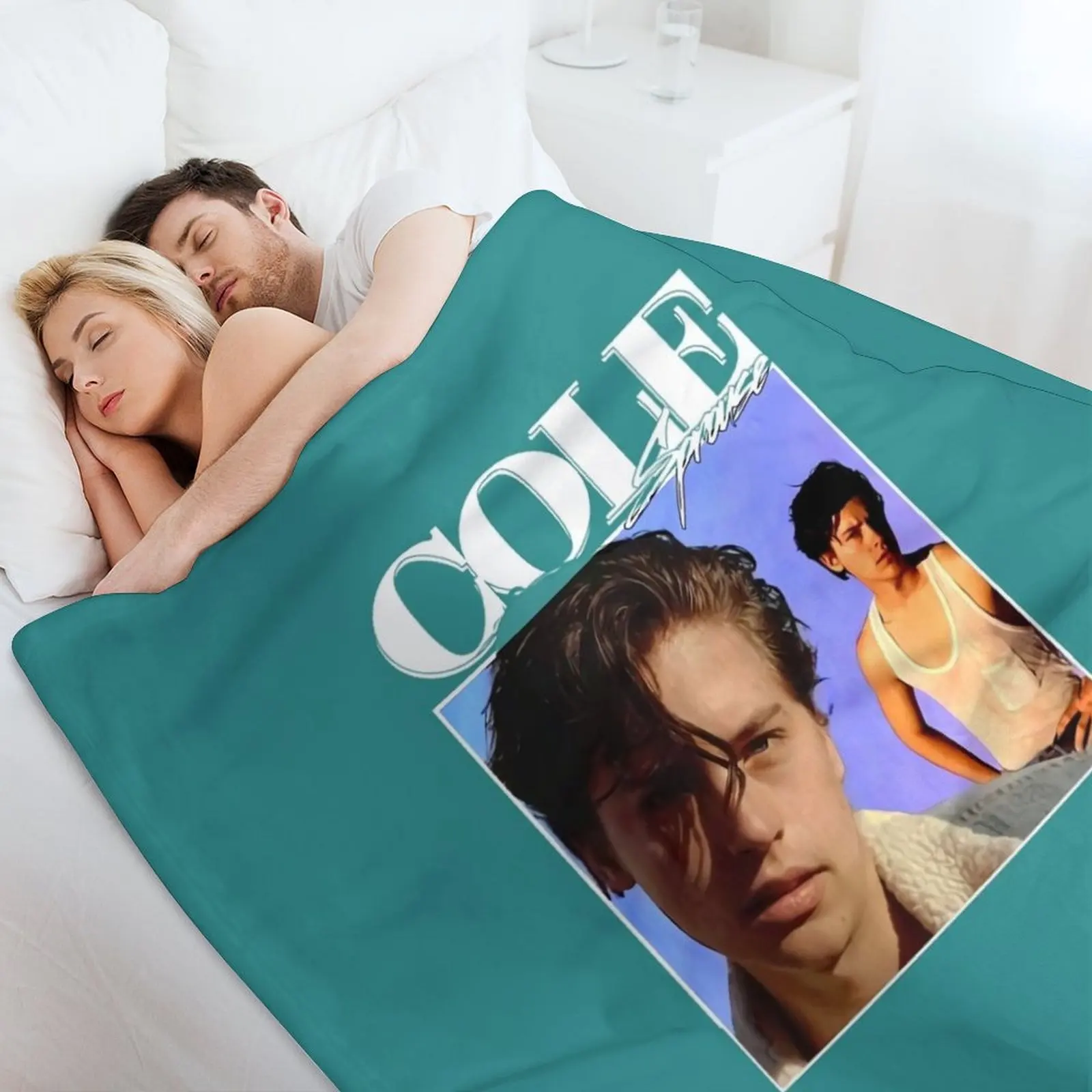 Винтажный плед Cole Sprouse 90_s теплое покрывало для кровати забавный подарок манга