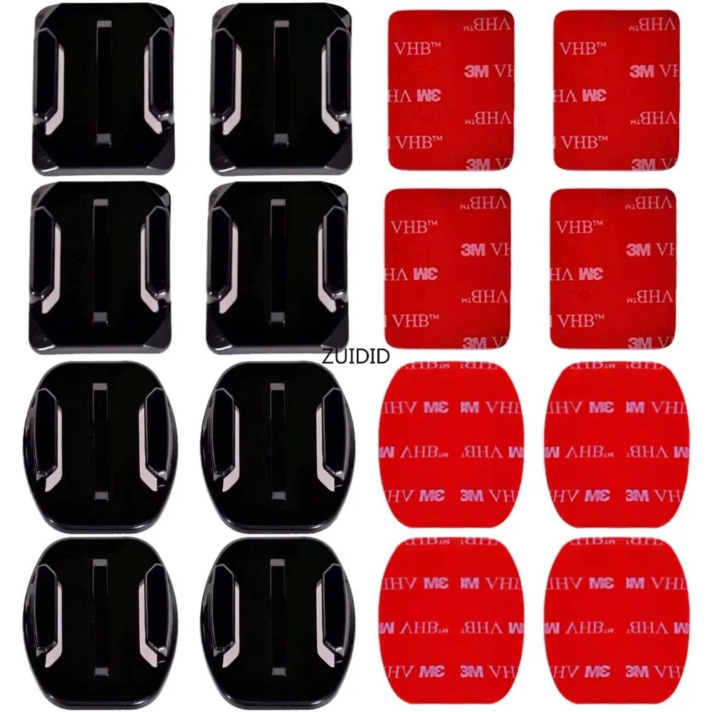 

Плоские изогнутые клейкие крепления, наклейка для фотоаппарата, аксессуары для экшн-камеры GoPro 11 Black 7 Xiaomi Yi 4K Mijia SJCAM