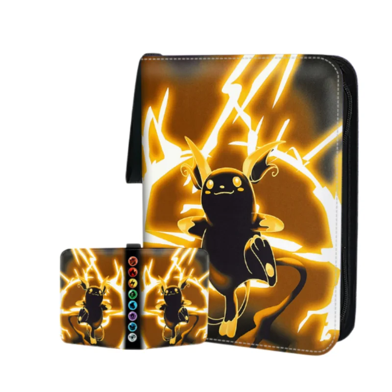 

Pokemon Series Game Card Loose-leaf Collection Book 4 Compartments Can Accommodate 400PCS Animation Peripheral Children's Gift