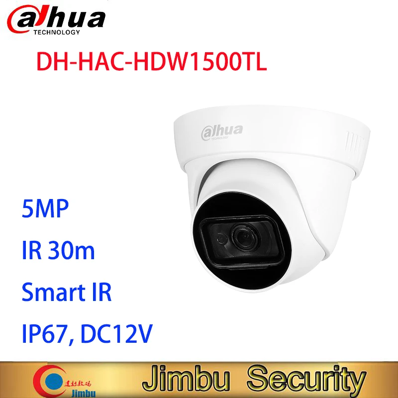 Dahua 5MP HDCVI IR Eyeball Camera HAC-HDW1500TL CVI/CVBS/AHD/TVI switchable video cameras for home security cctv coaxial camera