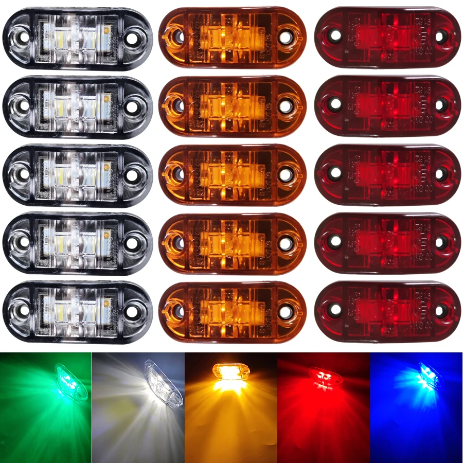 

Warning Lights LEDs Diode Light Trailer Truck LED Side Marker Lamp 12V 24V for volvo fh Truck Accessories