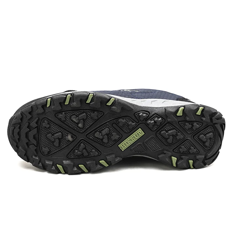 HIKEUP Men Hiking Shoes Durable Walking Sports Shoes Outdoor Trekking Sneakers for Men Fishing Camping Jogging Mesh Cloth Fabric