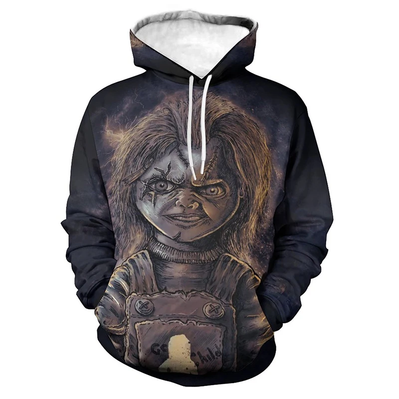 Mens Hoodie Horror Movie Child of Play Chucky 3D Print Hoodies Men Women Children Fashion Streetwear Casual Style Swearshirts To images - 6