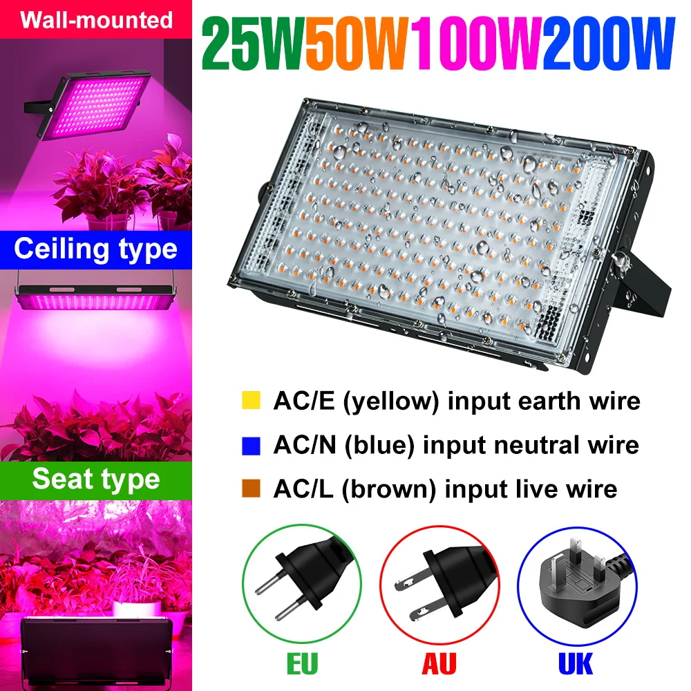 NJHIKG 200 Вт светильник для выращивания растений полного спектра роста