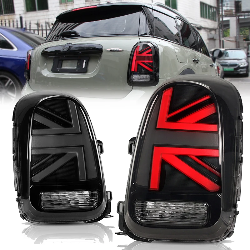 

Задняя светодиодная задняя лампа в сборе с разъемом Union Jack для BMW Mini Cooper Country Man F60 2017 2018 2019 2021 2022, цвет черный/красный