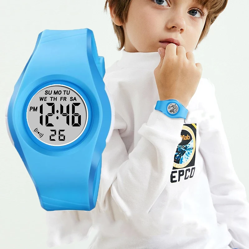 Часы наручные SYNOKE детские, брендовые модные светящиеся цифровые водонепроницаемые спортивные для мальчиков и девочек