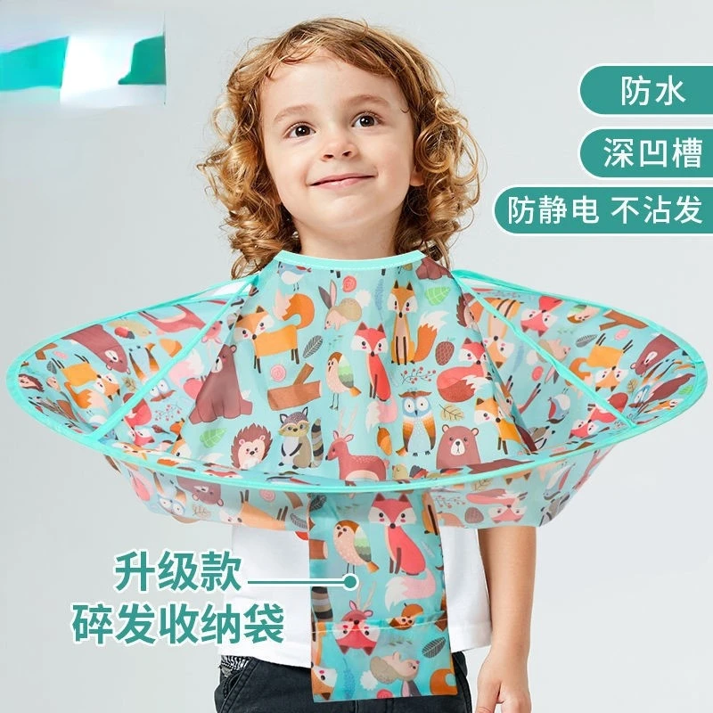 

Hair Cutting Cape Gown Hairdresser Barber Apron Hairdressing Children Girls Boys Hair Cut Cloak Umbrella Protecter