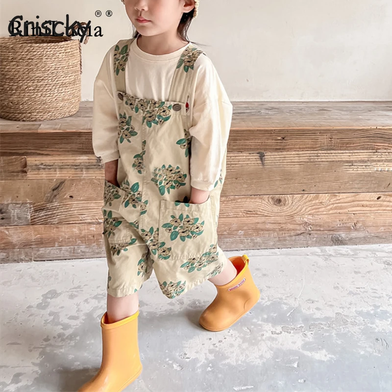 

Criscky Baby Girls Printing Denim Overalls Child Jean Bib Pants Infant Jumpsuit Children's Clothing Kids Overalls Girls