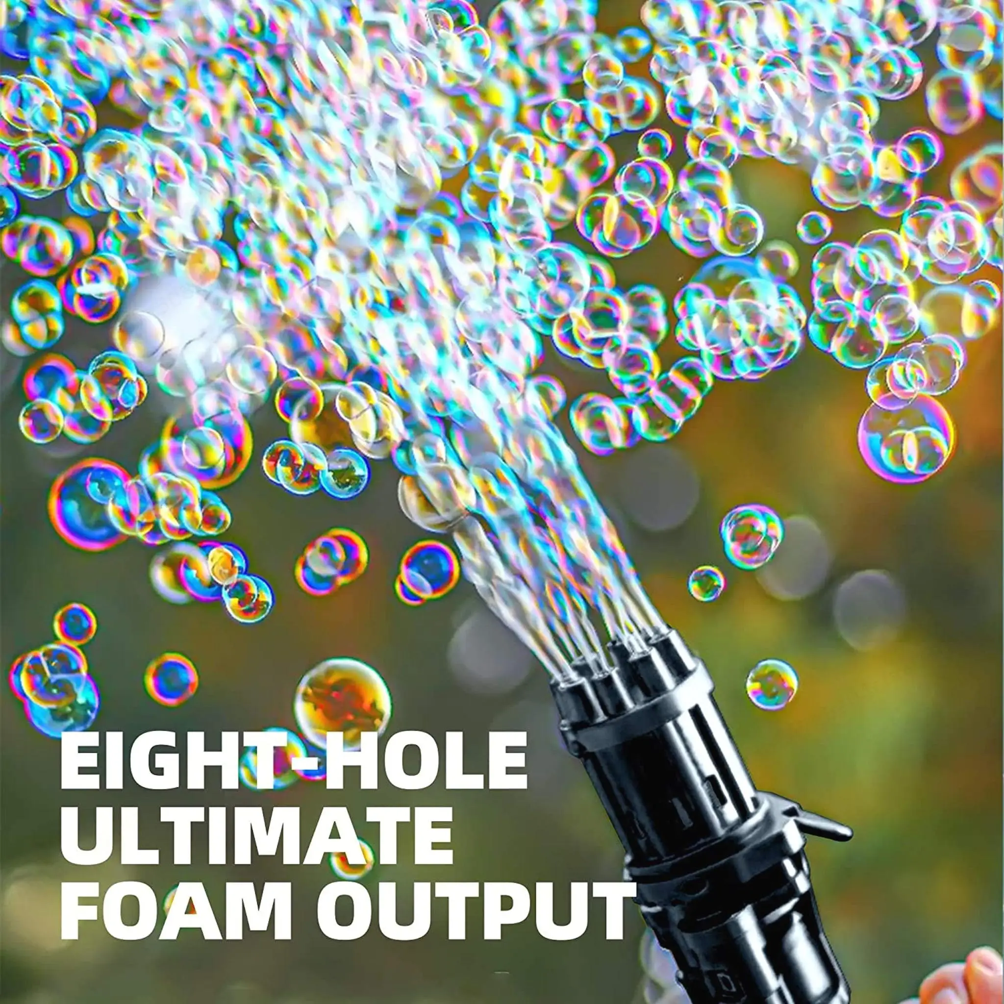 

Summer Soap Water Bubble Machine Electric Bubble Gun Toy 8 Hole Huge Automatic Bubble Maker Toys For Child