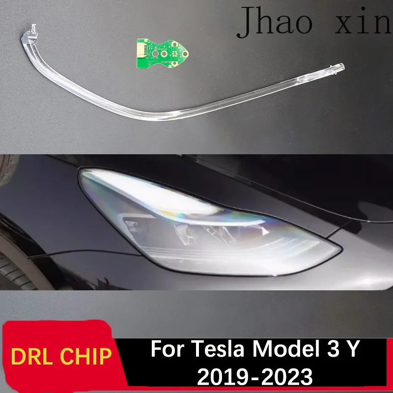 Фото Балласт для белых светодиодных ламп, совместимый с платой Tesla Model 3 Y 2021-2023, версия с линзой, для фар Angel Eye, DRL, чип-лампа, трубка №1
