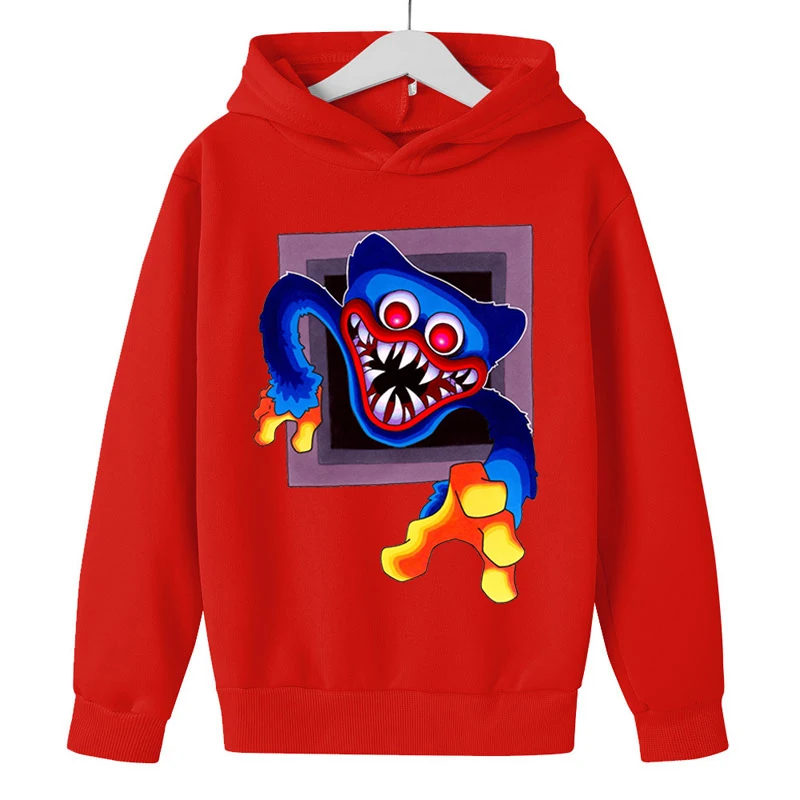 

Poppy Playtime Printed Hoodies Horror Game Children Sweatshirts Fashion Casual Long Sleeve Pullover Boy Girl Kids Streetwear Top