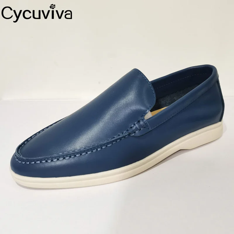 

Туфли Cycuviva мужские из натуральной кожи, без застежки, лоферы, повседневные мюли, круглый носок, летняя обувь для прогулок