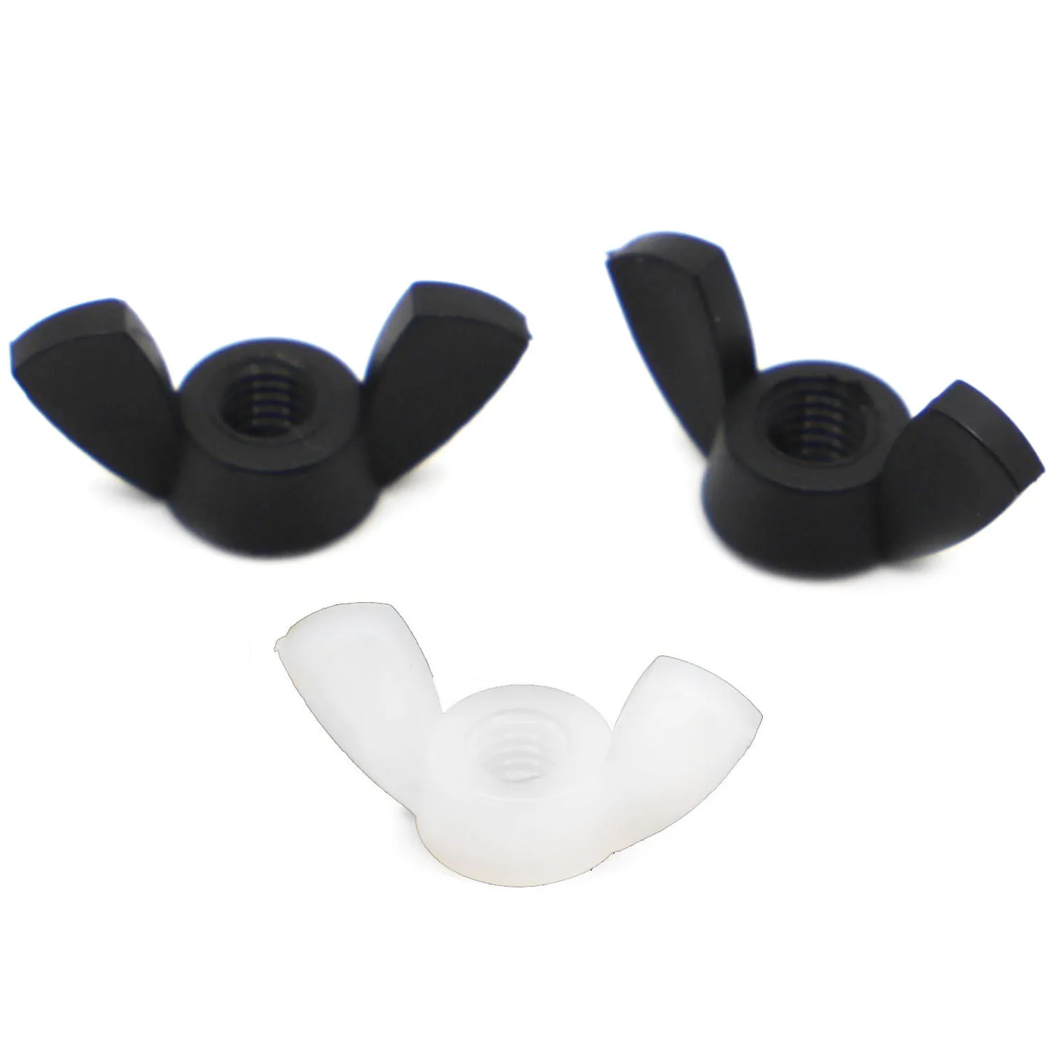 

DIN315 White And Black Nylon Plastic Nut M3 M4 M5 M6 M8 M10 M12 Wingnut Butterfly Nut Ingot Wing Nuts