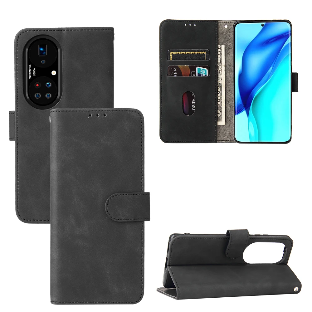 Для Huawei P50 P40 P30 Pro/Lite P Smart Z/S Mate 40 приятный для кожи текстурный бумажник чехол
