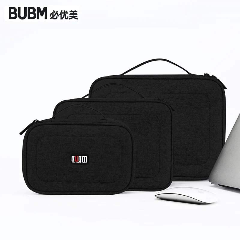 

BUBM bag for electronic accessories digital receiving bag power bank L M S 3 pcs a set Portable Travel bag Organizer