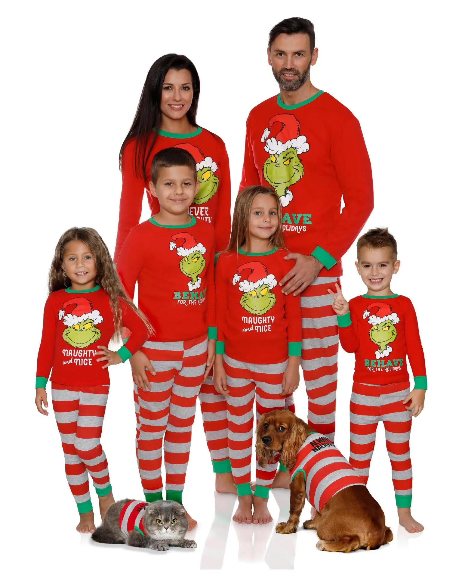 2022 Family Christmas Pajamas Matching Sleepwear Familia Look Matching Outfits Suit for Father Mom Daughter and Son Pyjama Sets