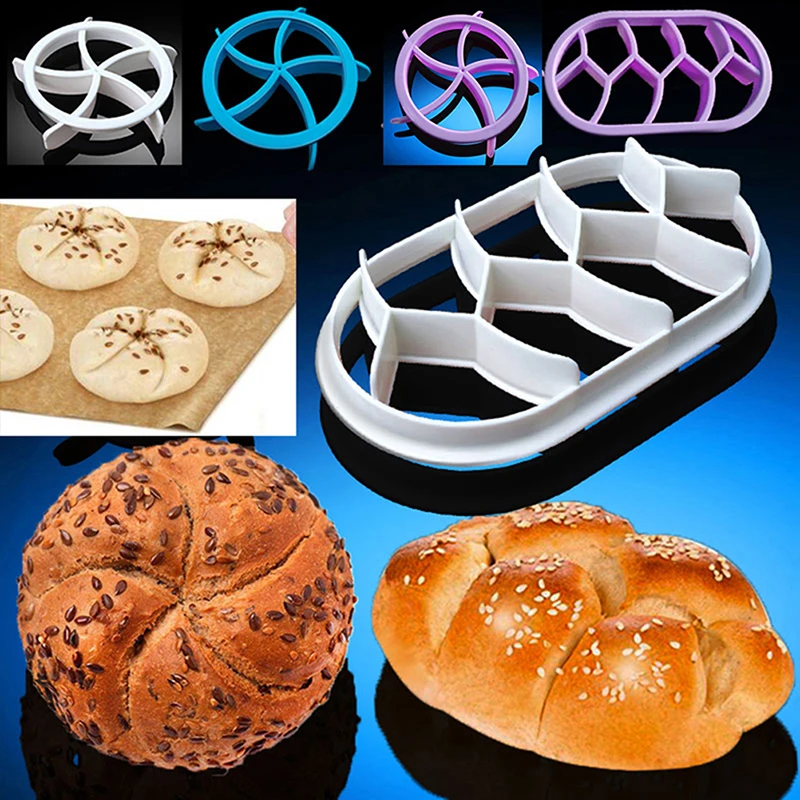 

2PCS/Lot Circular Oval Bread Molds Fan Shaped Pastry Cutter Dough Press Bread Roll Tool