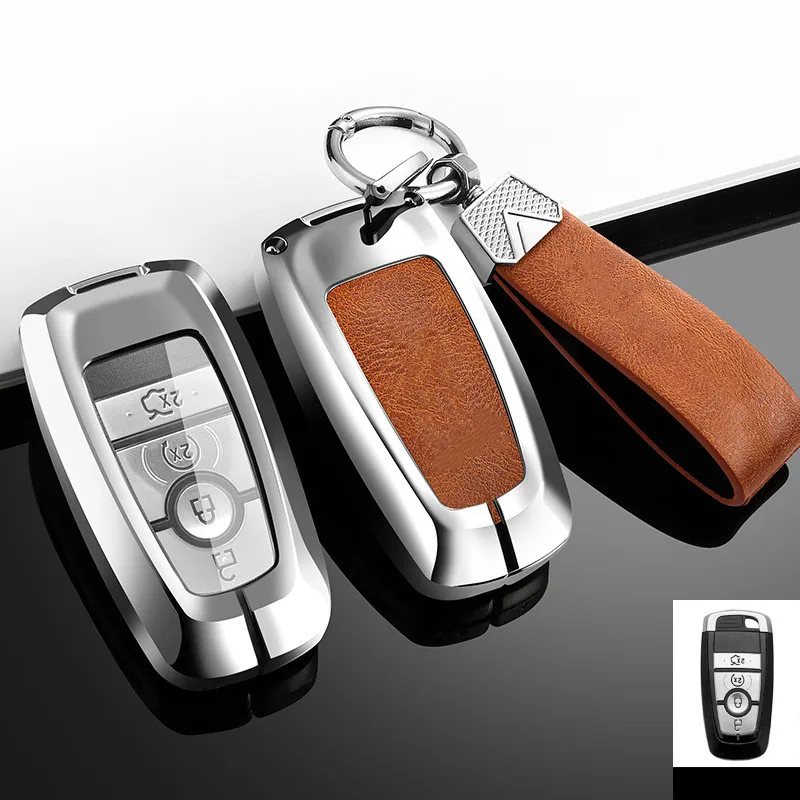 

Zinc Alloy Remote Key Case Cover For Lincoln MKC MKZ MKX For Ford Fusion Mondeo Mustang Explorer Edge EcoSport Car Accessories