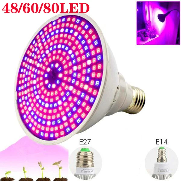 E27 Led Grow Bulb Mr16 Full  220v Uv Lamp Plant E14 Flower Seedling Grow Lighting