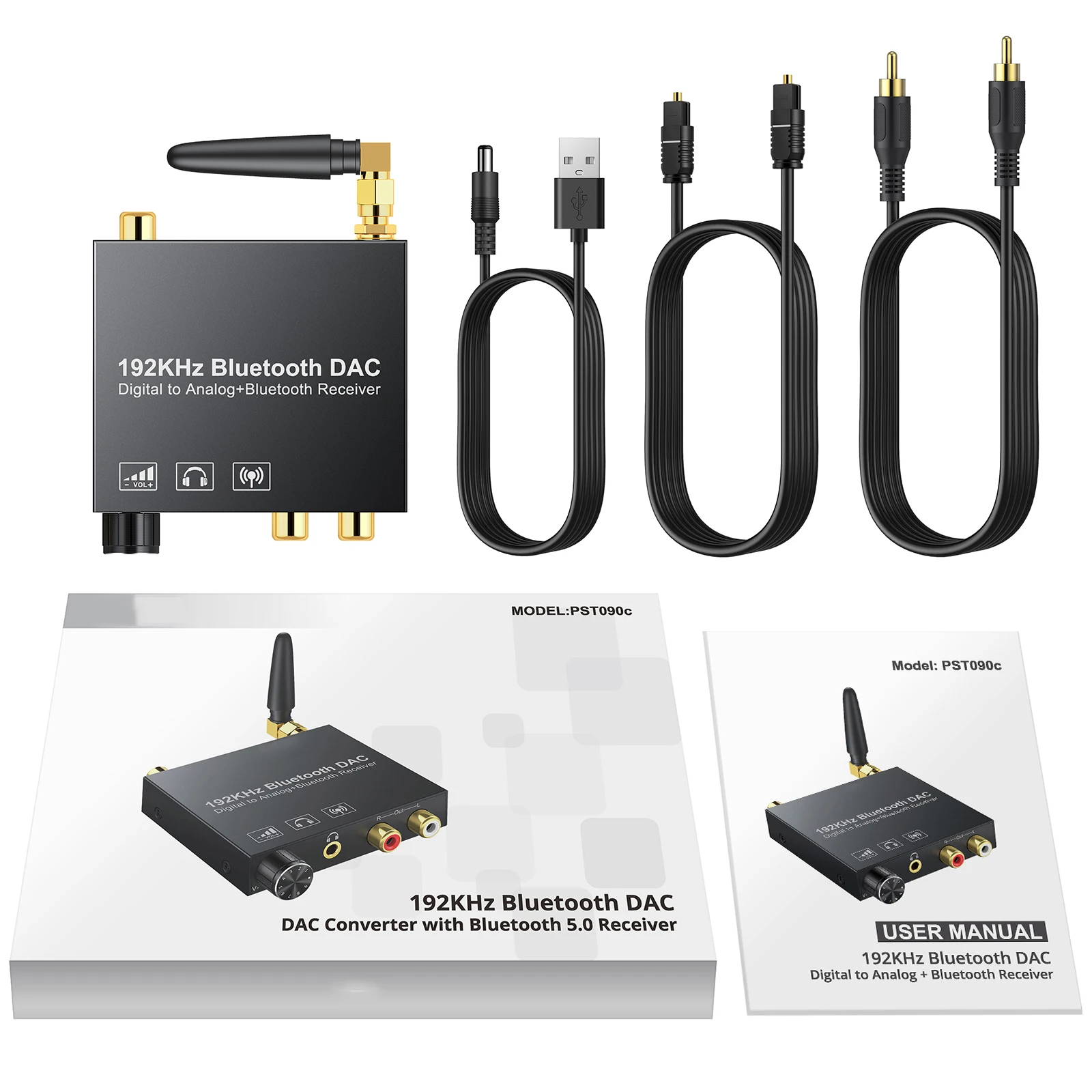 Цифро-аналоговый аудиоконвертер eSYNiC 192k с Bluetooth-совместимым приемником Toslink