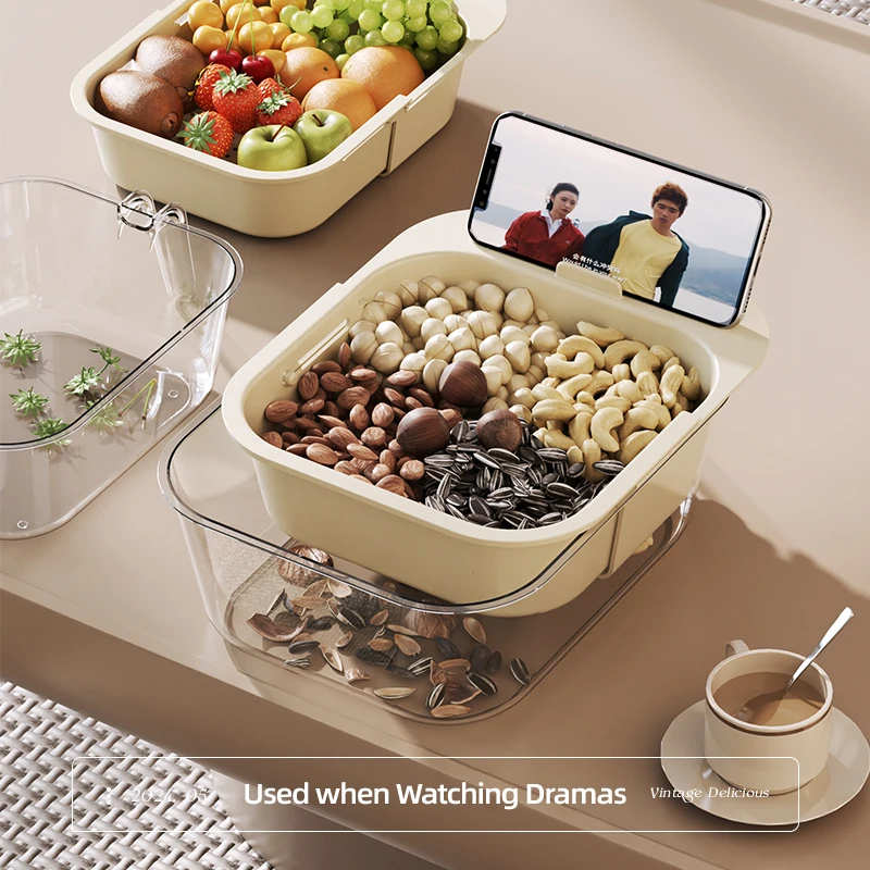 Бытовая корзина для мытья овощей выдвижная кухонная гостиной дренажная фруктов