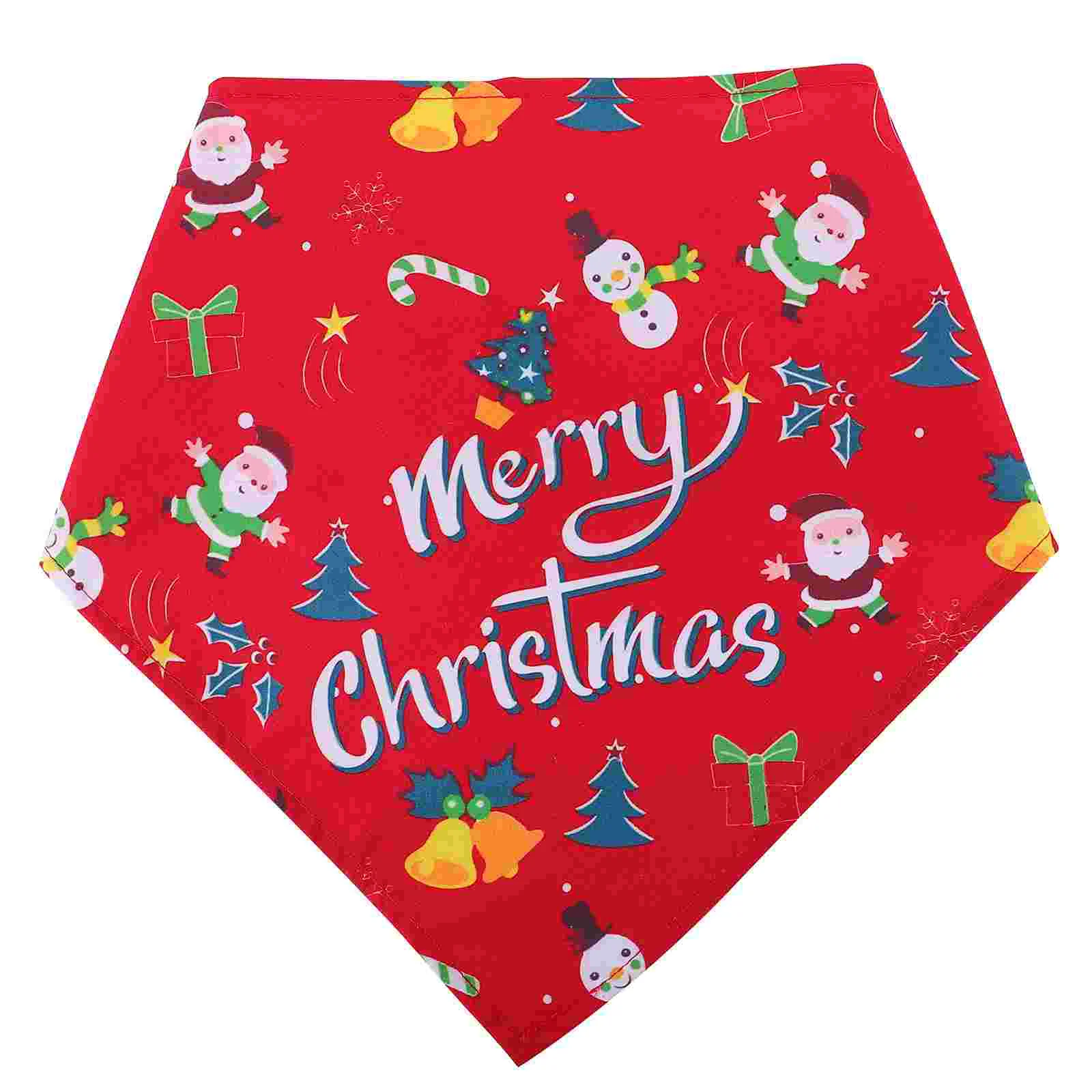 

Pet Dog Christmas Bandana Collar Bib Trianglescarf Holiday Cat Handkerchief Bibs