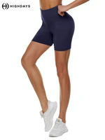 highdays booty biker shorts women solid fitness basic shorts high waist push up short leggings slim soft casual gym shorts