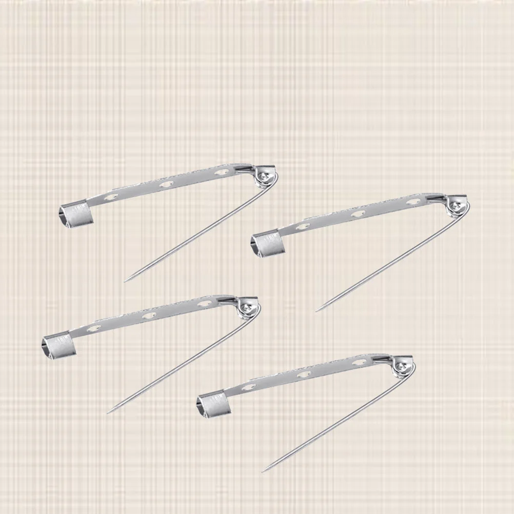 

Broochpin Safety Backsbadge Claspsweater Bar Pearl Blank Locking Name Silver Base Bezel Setting Waist Trays Tagbreast Collar