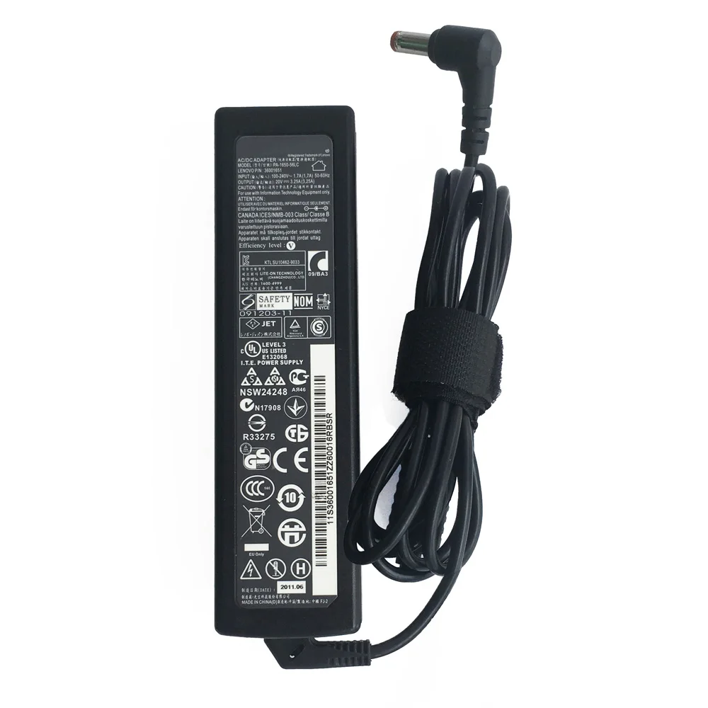 Оригинальное зарядное устройство для ноутбука 20 в 3 25 а Lenovo Y510 Y530 Y550 Y650 G230 G430