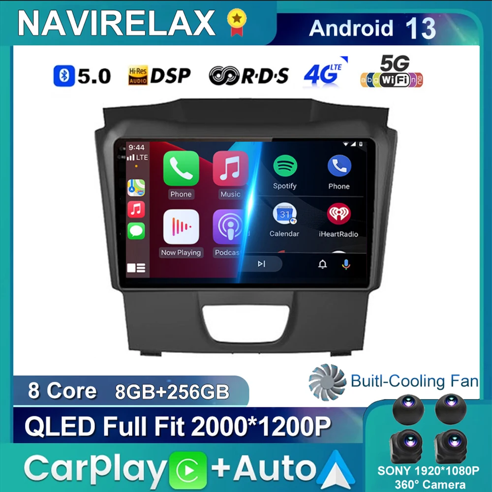 

Автомагнитола на Android 13, мультимедийный видеоплеер для Isuzu DMAX 2015-2019, Bluetooth, 2 Din, Carplay, автонавигация, GPS, DSP