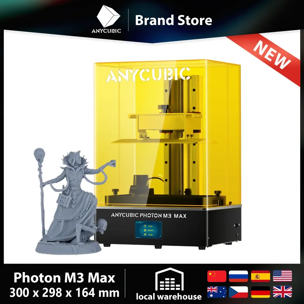 

Max 3D Printer 13" 7K Monochrome Screen 450 1 Contrast Ratio Resin Printing Maximum Size 3D Printer Resin