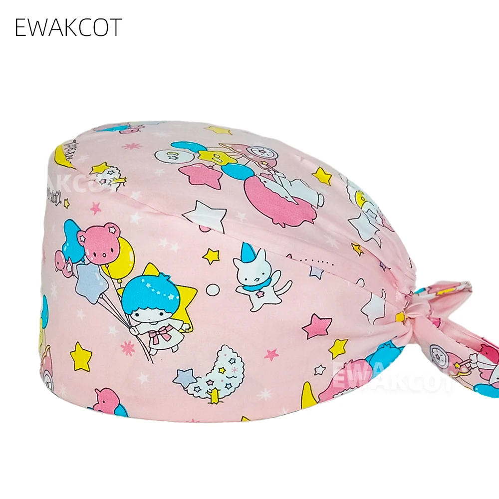 EWAK COT медицинская хлопковая кепка унисекс с шнурком хирургический аксессуар для