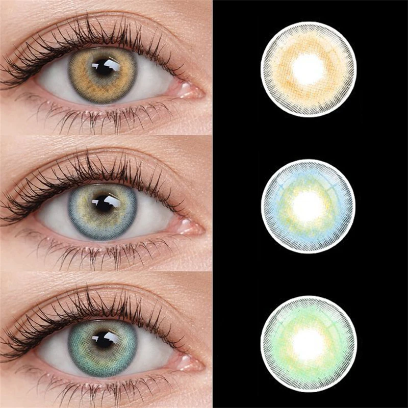 GFRIEND 1 Pair Colored Contact Lenses Natural Look Fast Delivery Brown Eye Lenses Gray Contact Green Eye Lenses Blue Lenses