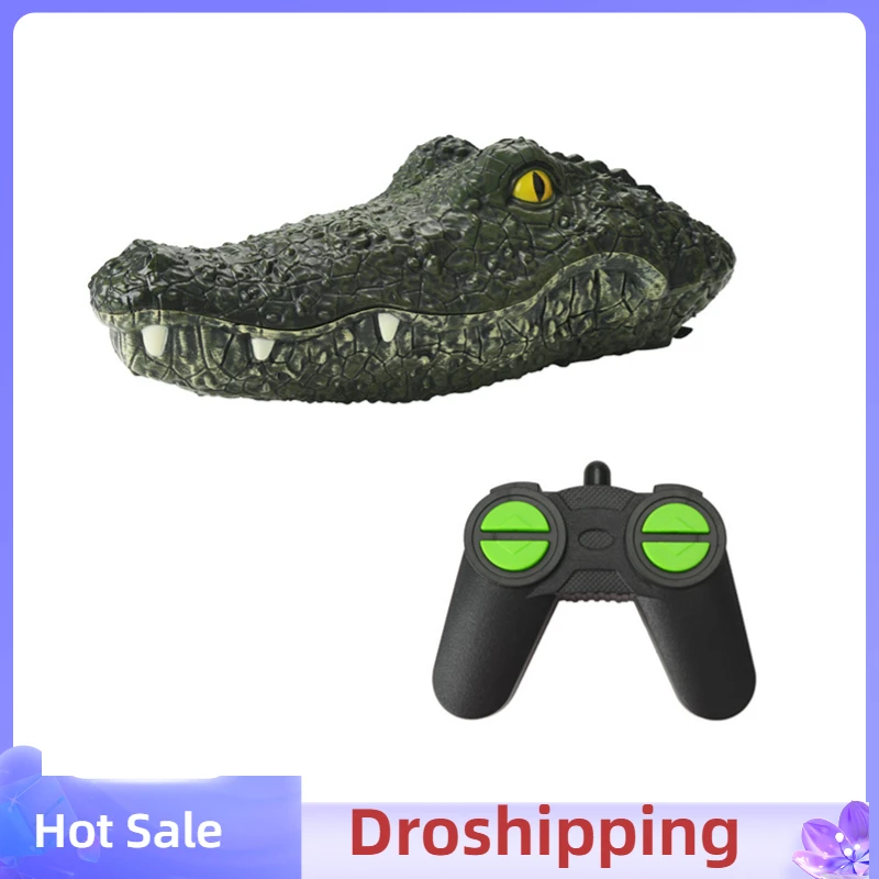 

Радиоуправляемая лодка, корабль, игрушка, имитация головы крокодила 2,4G, приманка для шуток с дистанционным управлением, электрические игру...