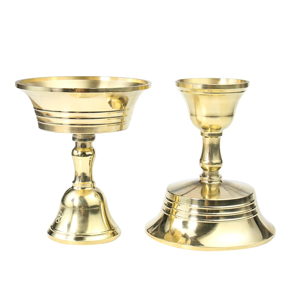 Латунный Подсвечник с пентаграммой, подсвечник для алтаря, церемонии, подсвечник для лампы с жидким маслом, свечей, чашка, товары для творчества, реквизит, украшение для стола Латунный Подсвечник с пентаграммой, подсвечник для алтаря, церемонии, подсвечник для лампы с жидким маслом, свечей, чашка, товары для творчества, реквизит, украшение для стола