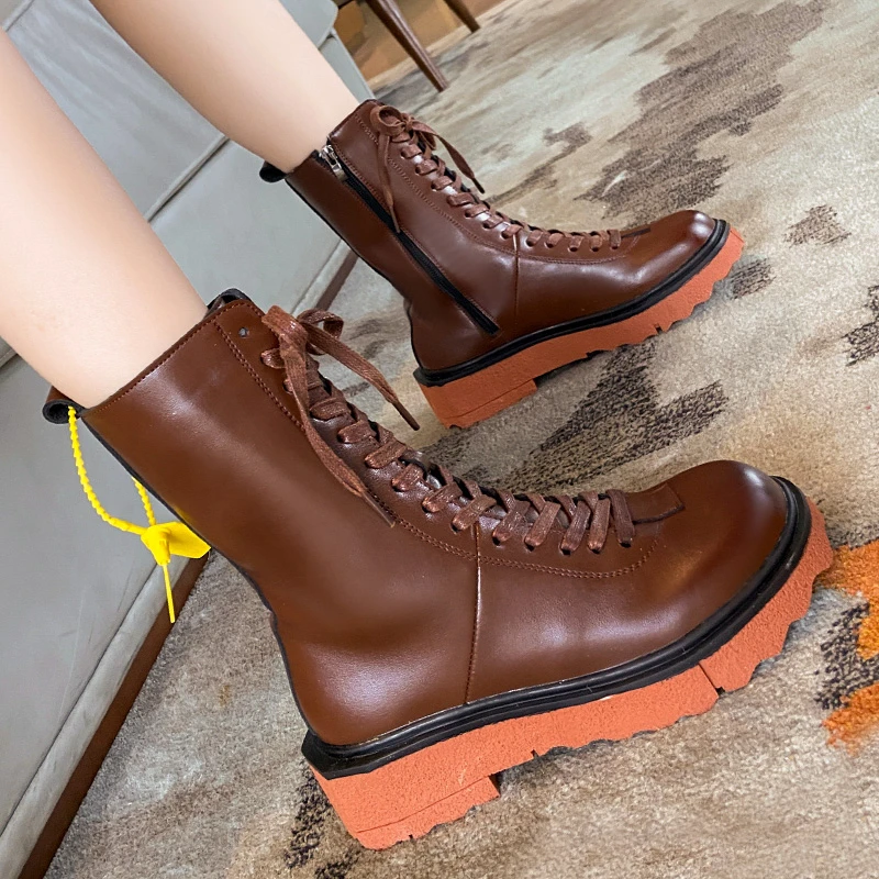

2022 new mid-tube Martin boots women's spring single boots British style short boots summer thin section