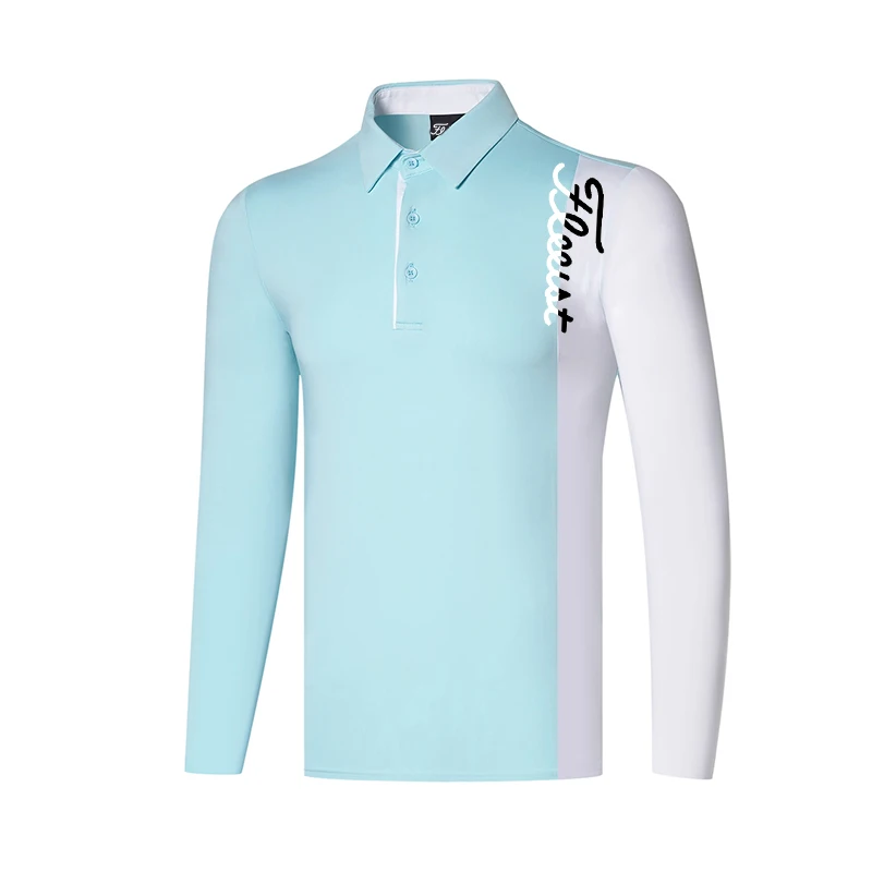 2023 New Golf Clothing Long Sleeve T-shirt Men's Outdoor Sports Ventilation Dry and Sweat Wicking Moisture Absorption Golf Wear