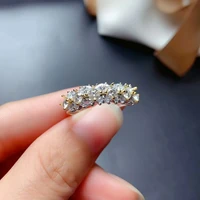 3mm moissanite ring diamond fashion womens ring 925 sterling silver fine wedding jewelry